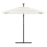 Vidaxl parasol met stalen paal 246x246x230 cm wit