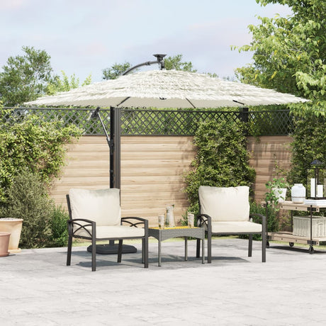 Parasol Vidaxx avec mât en acier 246x246x230 cm blanc