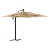 Vidaxl Parasol med stålstang 269x269x235 cm brun