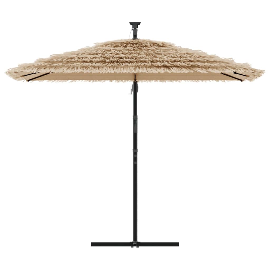 Vidaxl -parasol med stålstang 269x269x235 cm brun