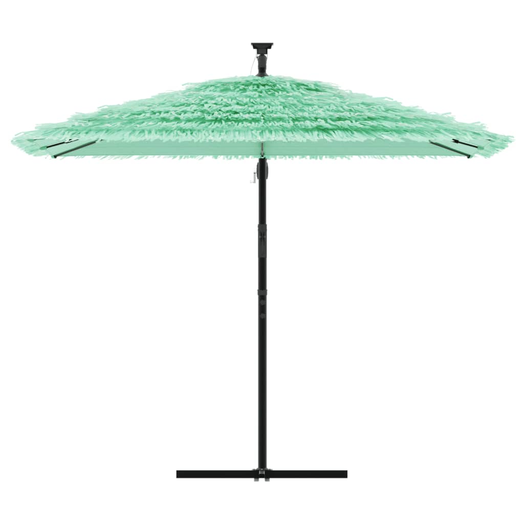 Vidaxl -parasol med stålstang 269x269x235 cm grønn