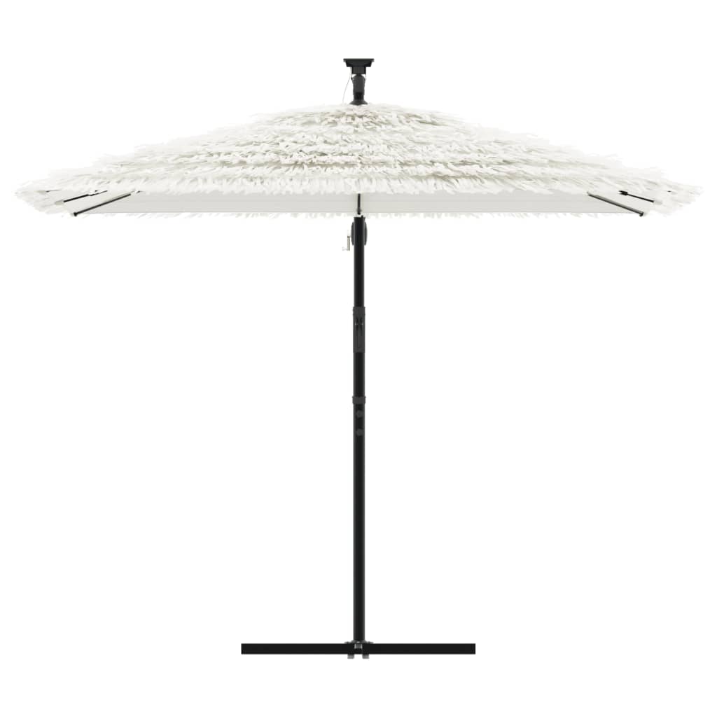 Vidaxl Parasol con polo in acciaio 269x269x235 cm bianco