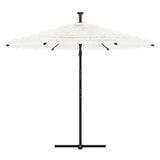Parasol Vidaxx avec mât en acier 269x269x235 cm blanc