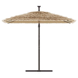 Vidaxl -parasol med stålstang 290x290x238 cm brun