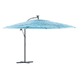 Vidaxl parasol s ocelovým pólem 290x290x238 cm modrá