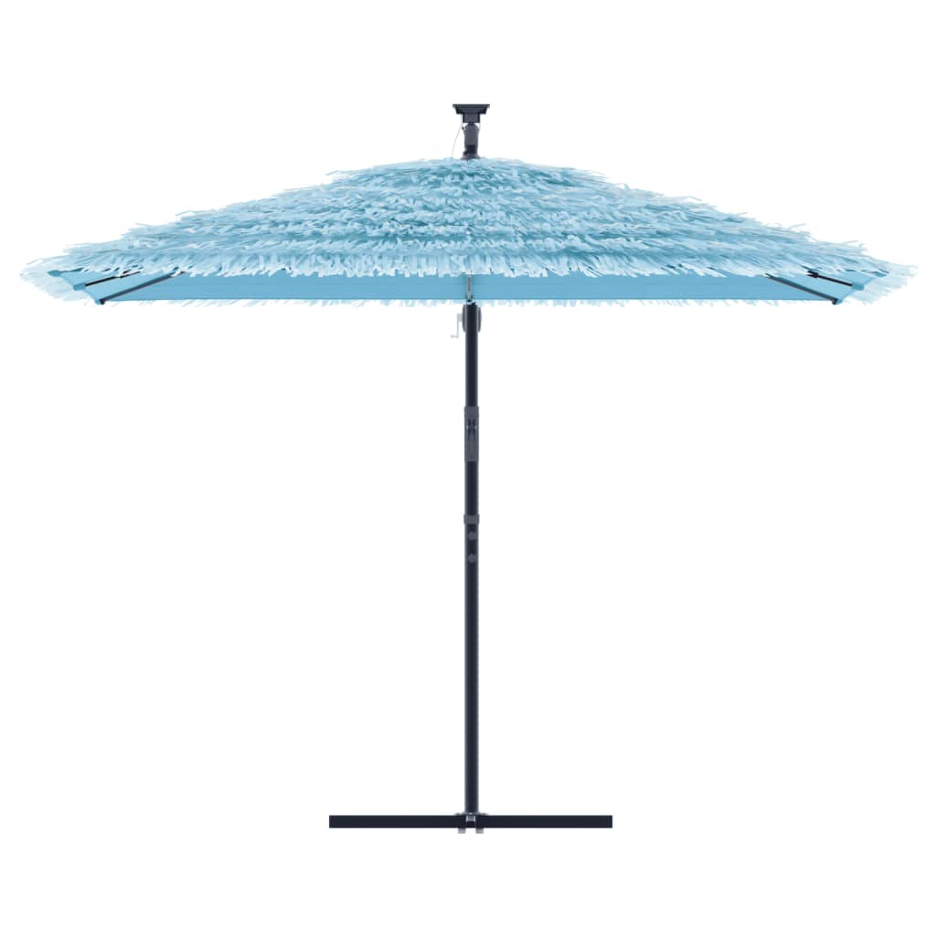 Vidaxl Parasol con polo in acciaio 290x290x238 cm blu