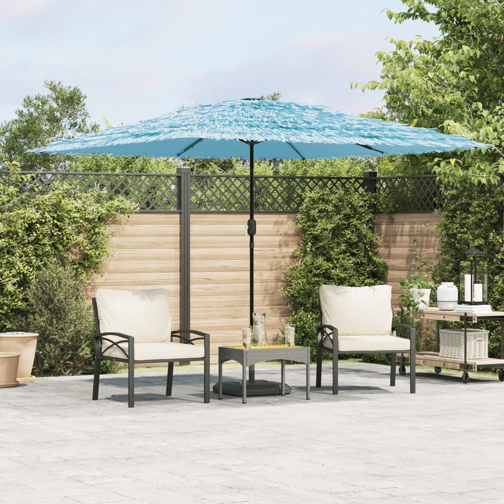 Vidaxl Parasol with steel pole 290x290x238 cm blue