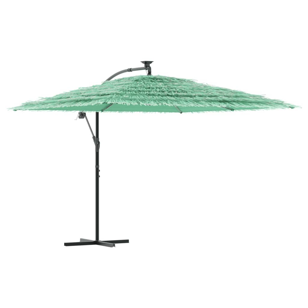 Vidaxl Parasol con polo in acciaio 290x290x238 cm verde