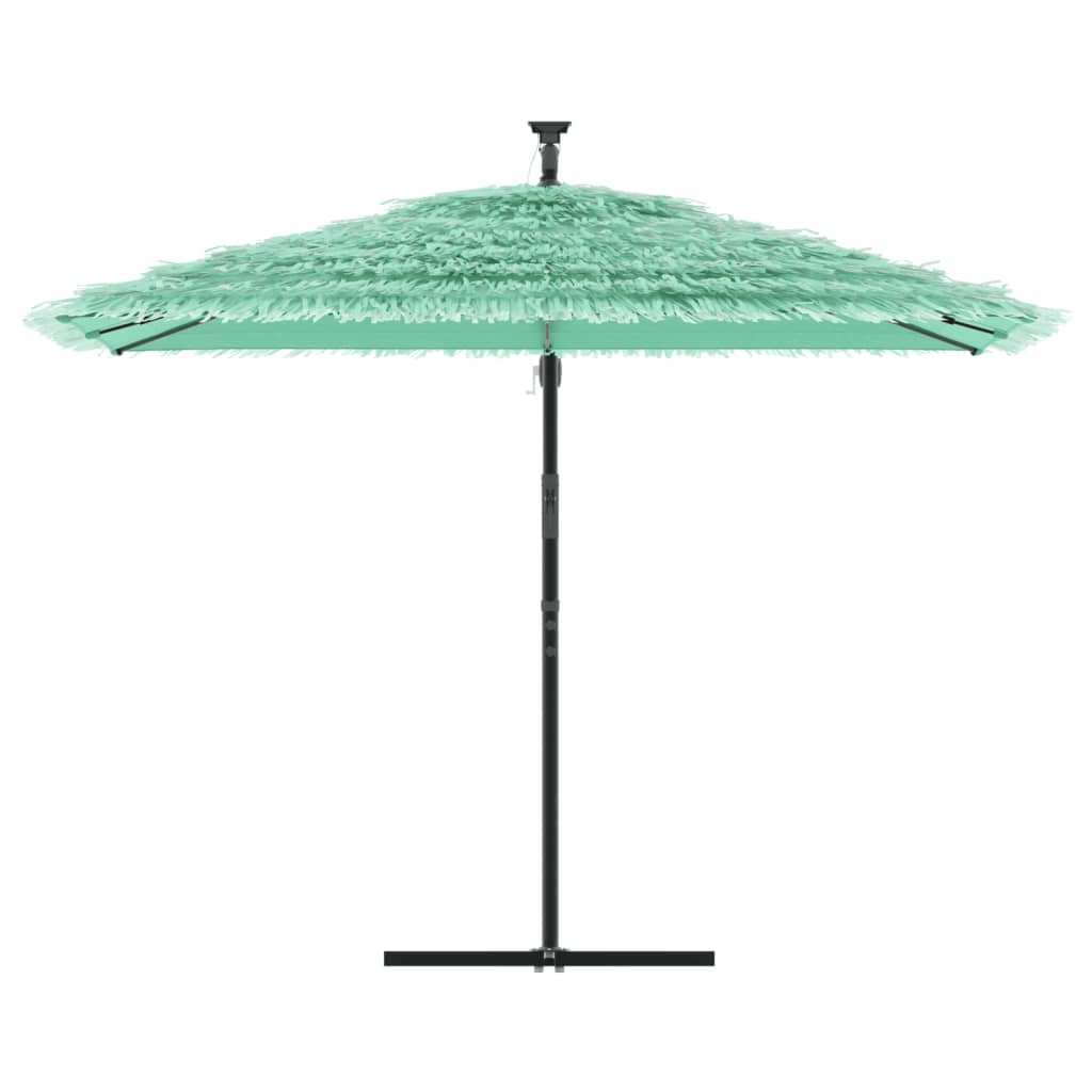 Parasol Vidaxl con poste de acero 290x290x238 cm verde