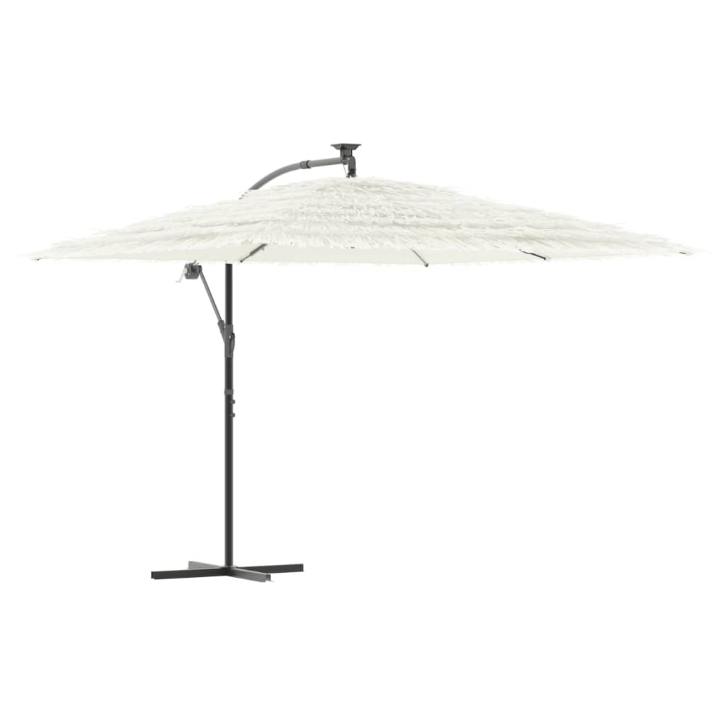 Parasol Vidaxl con poste de acero 290x290x238 cm blanco