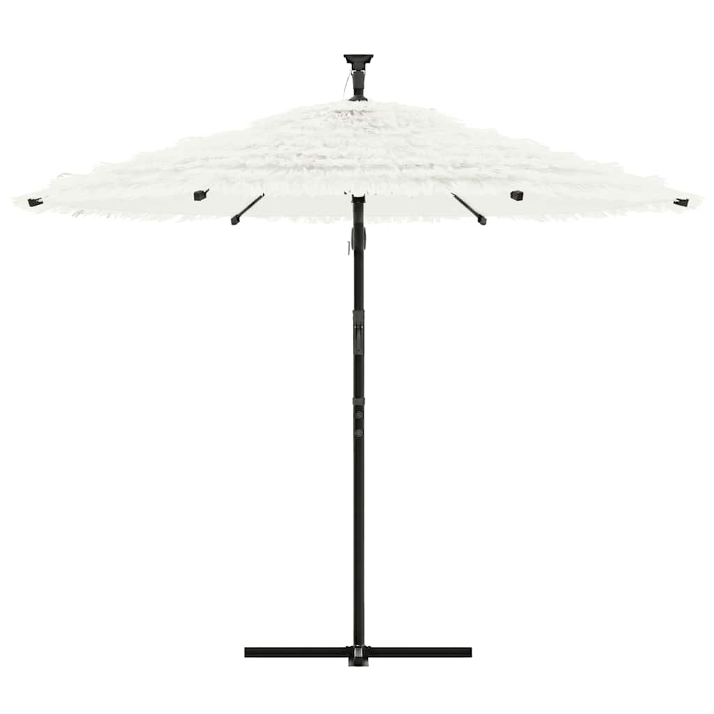 Parasol VidaXL avec mât en acier 290x290x238 cm blanc