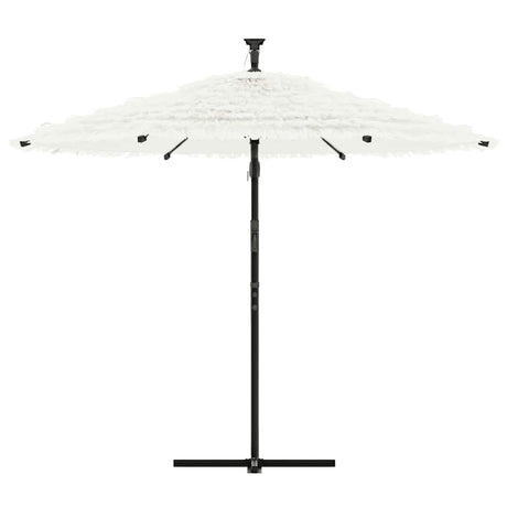 Parasol VidaXL avec mât en acier 290x290x238 cm blanc