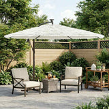 Parasol VidaXL avec mât en acier 290x290x238 cm blanc