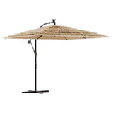 Parasol Vidaxx avec LED et mât en acier 246x246x230 cm marron