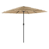 Parasol VidaXL avec mât en acier 248x248x248 cm marron