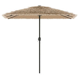Parasol VidaXL avec mât en acier 248x248x248 cm marron