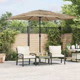 Parasol VidaXL avec mât en acier 248x248x248 cm marron