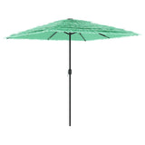 Vidaxl Parasol con polo in acciaio 248x248x248 cm verde