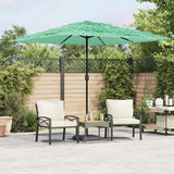 Vidaxl Parasol con polo in acciaio 248x248x248 cm verde