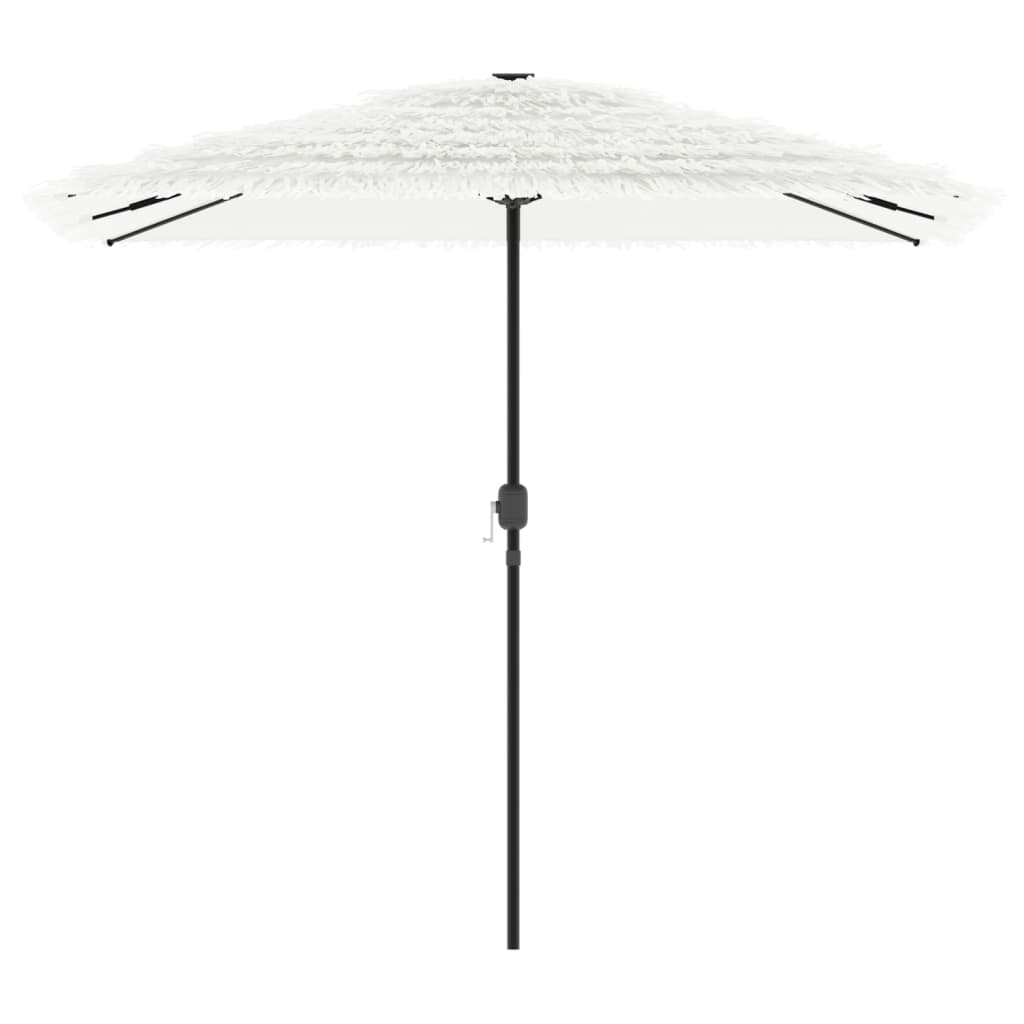 Vidaxl Parasol con polo in acciaio 248x248x248 cm bianco