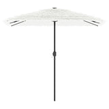 Vidaxl Parasol con polo in acciaio 248x248x248 cm bianco