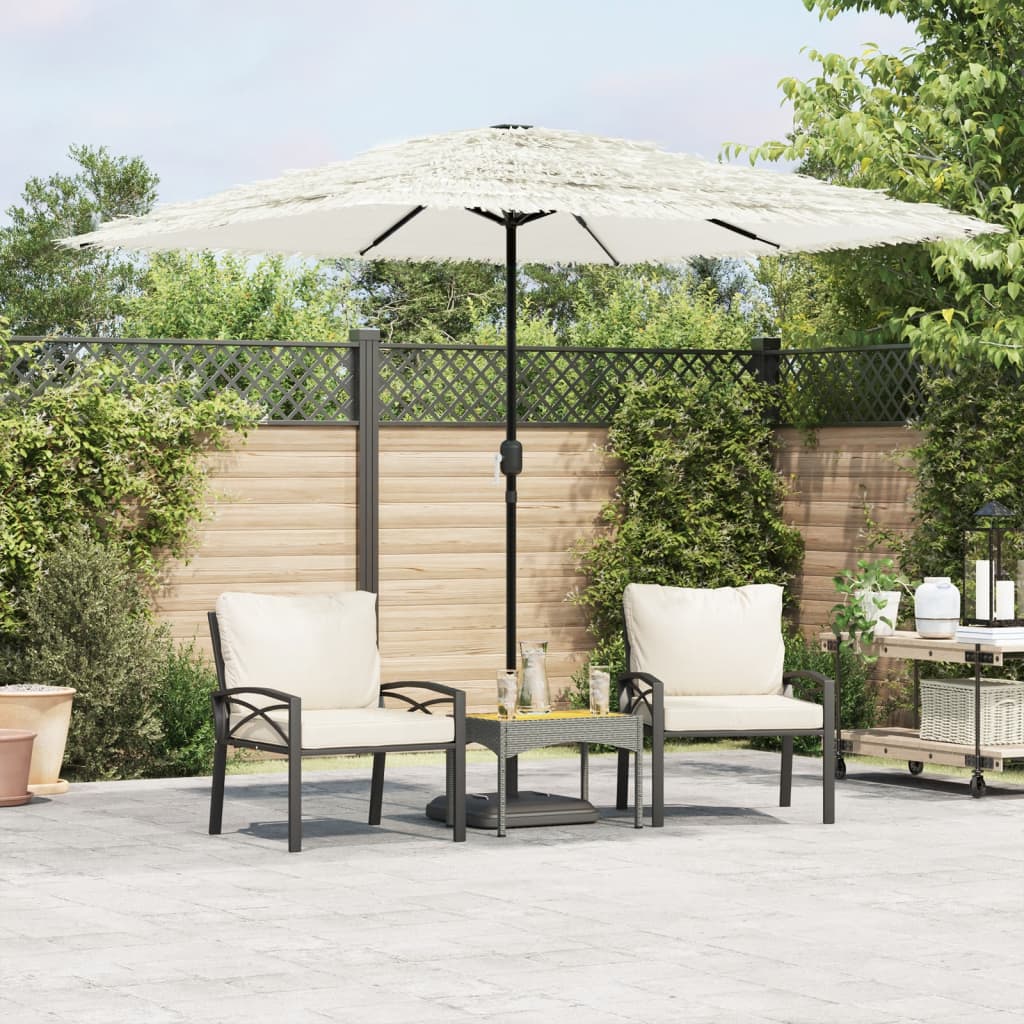 Vidaxl Parasol con polo in acciaio 248x248x248 cm bianco