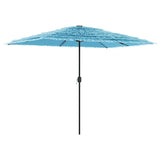 Vidaxl Parasol med stålstång 300x200x250 cm blå