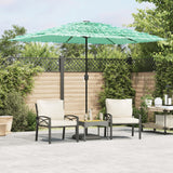 Vidaxl Parasol with steel pole 300x200x250 cm green