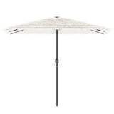 Parasol vidaxl avec poteau en acier 300x200x250 cm blanc