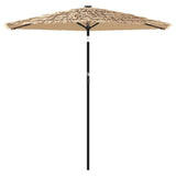 Vidaxl Parasol with steel pole 223x223x213 cm brown