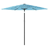 Vidaxl -parasol med stålstang 223x223x213 cm blå