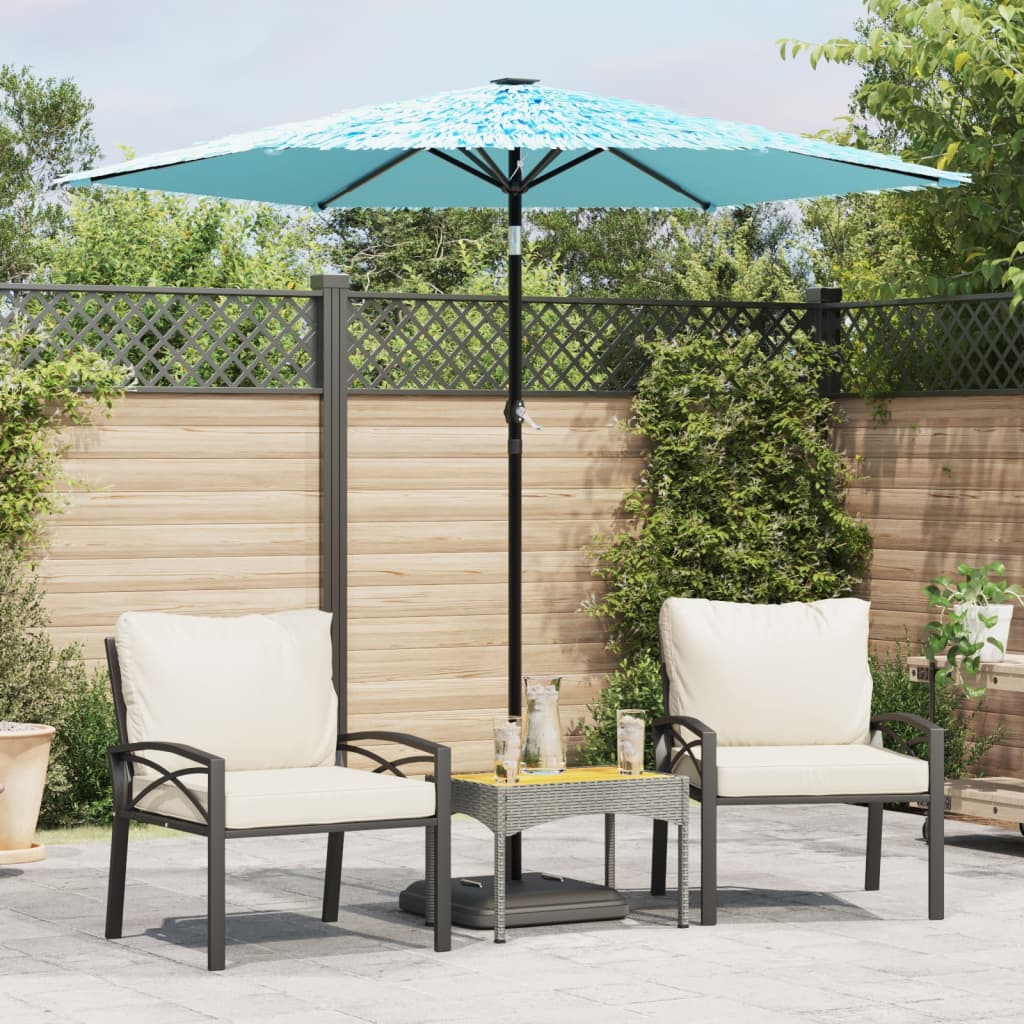 Parasol Vidaxx avec mât en acier 223x223x213 cm bleu