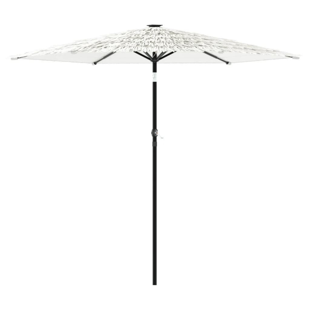 Vidaxl -parasol med stålstang 223x223x213 cm hvit