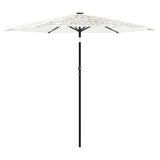 Vidaxl Parasol med stålstång 223x223x213 cm vit