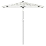 Vidaxl Parasol with steel pole 223x223x213 cm white