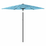 Parasol VidaXL avec mât en acier 268x268x226 cm bleu