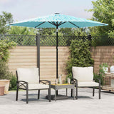 Parasol VidaXL avec mât en acier 268x268x226 cm bleu