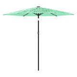 Vidaxl Parasol z jeklenim drogom 268x268x226 cm zelena