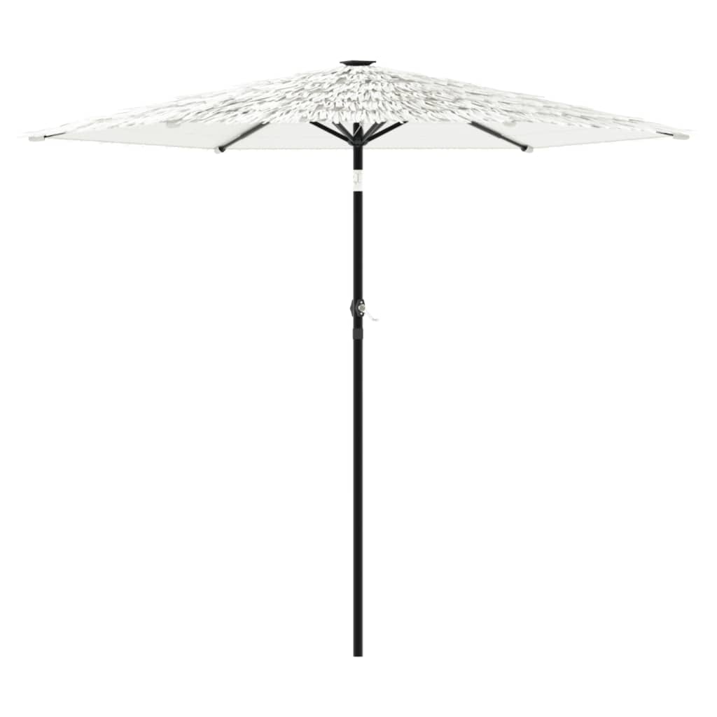 Parasol Vidaxl con poste de acero 268x268x226 cm blanco