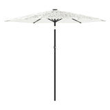 Vidaxl Parasol ze stalowym słupem 268x268x226 cm biały