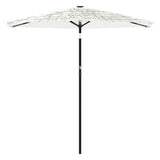 Vidaxl parasol met stalen paal 268x268x226 cm wit