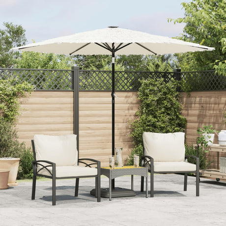 Parasol Vidaxx avec mât en acier 268x268x226 cm blanc