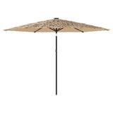 Vidaxl Parasol ze stalowym biegunem 288x288x225 cm brąz