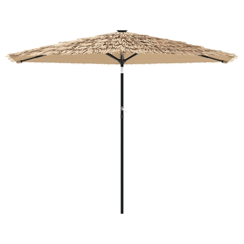 Vidaxl Parasol with steel pole 288x288x225 cm brown