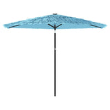 Parasol vidaxl avec poteau en acier 288x288x225 cm bleu