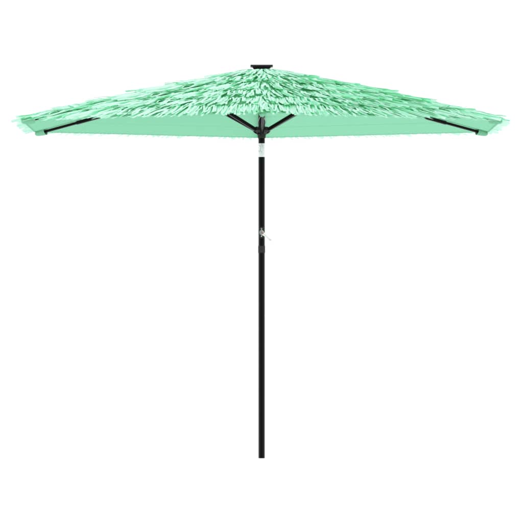 Vidaxl parasol s ocelovým pólem 288x288x225 cm zelená