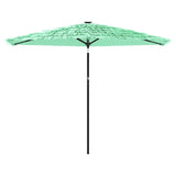 Vidaxl -parasol med stålstang 288x288x225 cm grønn