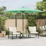 Vidaxl parasol avec poteau en acier 288x288x225 cm vert