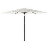 Vidaxl -parasol med stålstang 288x288x225 cm hvit