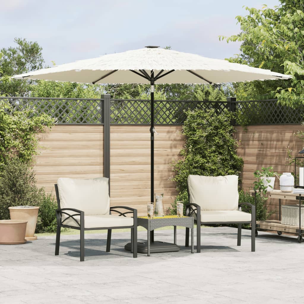 Parasol Vidaxx avec mât en acier 288x288x225 cm blanc